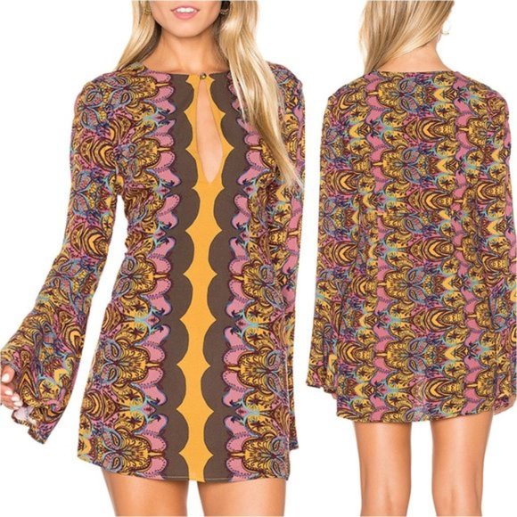 Free People Dresses & Skirts - Free People Ossie Vibes Mini Dress Tunic Paisley